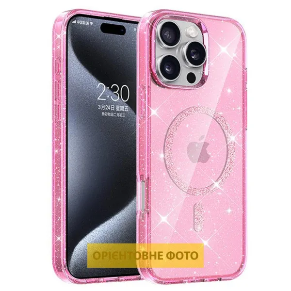 Чехол TPU Eclipse Sparkle Magnetic Fit для Apple iPhone 17 Air (6.5") — Розовый — фото 1 Чехол TPU Eclipse Sparkle Magnetic Fit для Apple iPhone 17 Air (6.5") — Розовый — фото 1
