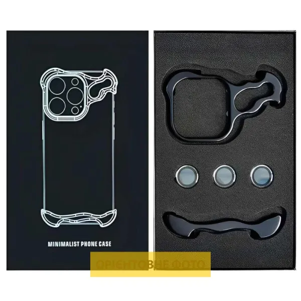 Чехол Minimalist Metal Bumper для Apple iPhone 17 Air (6.5") — Черный — фото 2 Чехол Minimalist Metal Bumper для Apple iPhone 17 Air (6.5") — Черный — фото 2