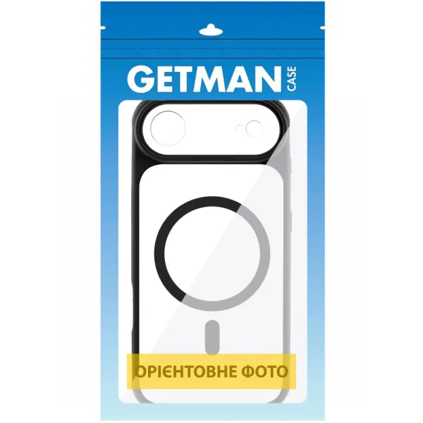 Чехол TPU+PC GETMAN Moon Clear with MagSafe для Apple iPhone 17 Air (6.5") — Черный — фото 2