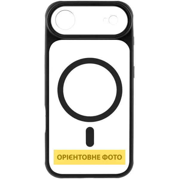 Чехол TPU+PC GETMAN Moon Clear with MagSafe для Apple iPhone 17 Air (6.5") — Черный — фото 3