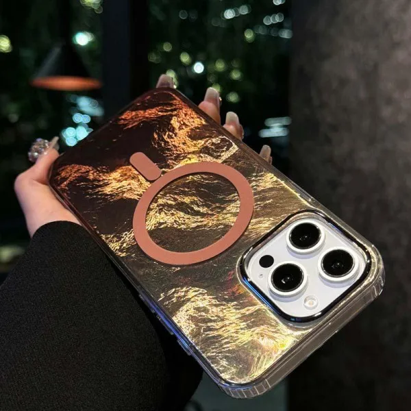 Чехол TPU Shiny Mountain Magnetic Fit для Apple iPhone 17 Pro Max (6.9") — Коричневый — фото 5 Чехол TPU Shiny Mountain Magnetic Fit для Apple iPhone 17 Pro Max (6.9") — Коричневый — фото 5
