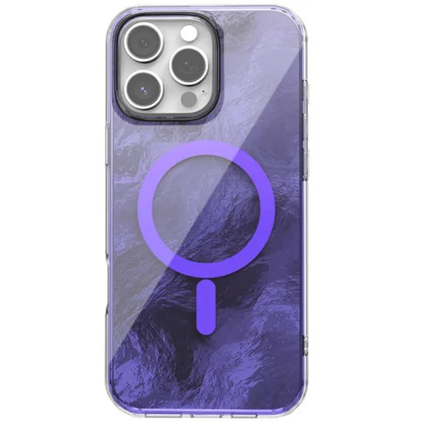Чехол TPU Shiny Mountain Magnetic Fit для Apple iPhone 17 Pro Max (6.9") — Фиолетовый — фото 3
