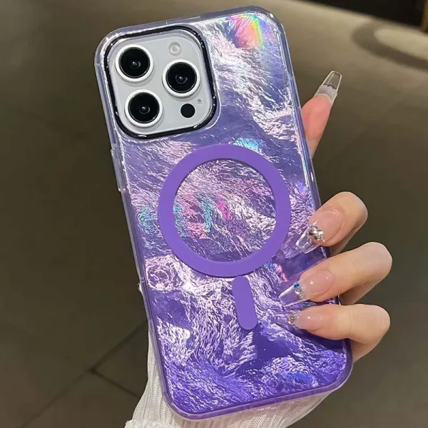 Чехол TPU Shiny Mountain Magnetic Fit для Apple iPhone 17 Pro Max (6.9") — Фиолетовый — фото 4