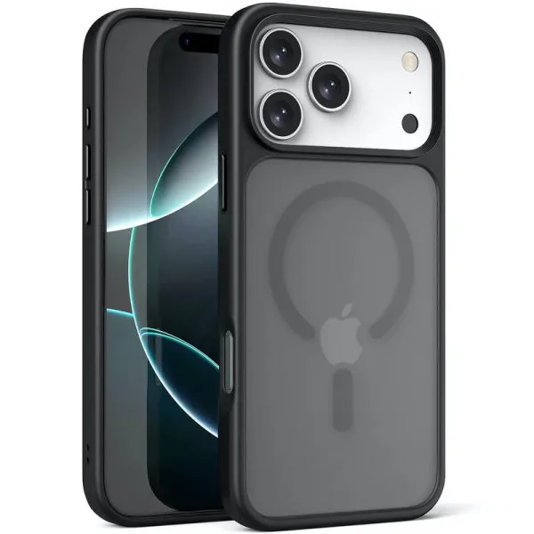 TPU+PC чехол Metal Buttons with Magnetic Fit для Apple iPhone 17 Pro Max (6.9") — Черный — фото 1 TPU+PC чехол Metal Buttons with Magnetic Fit для Apple iPhone 17 Pro Max (6.9") — Черный — фото 1