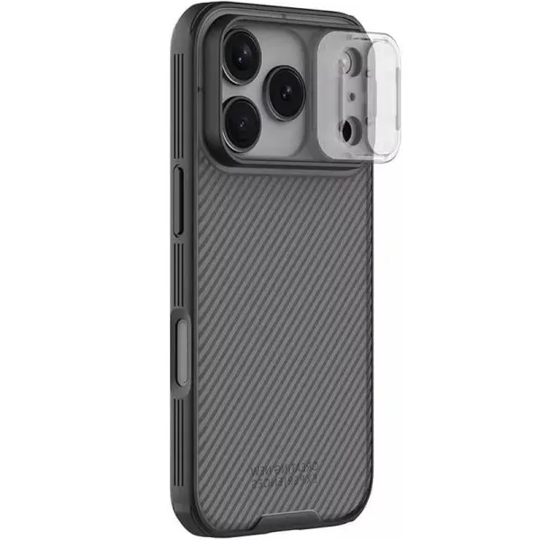 Карбоновая накладка Nillkin CamShield Pro для Apple iPhone 17 Pro Max / 18 Pro Max (6.9") — Черный — фото 1 Карбоновая накладка Nillkin CamShield Pro для Apple iPhone 17 Pro Max / 18 Pro Max (6.9") — Черный — фото 1