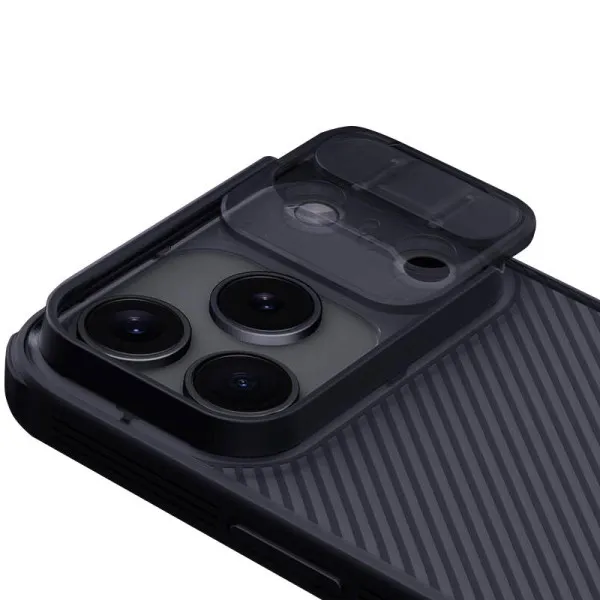 Карбоновая накладка Nillkin CamShield Pro для Apple iPhone 17 Pro Max / 18 Pro Max (6.9") — Черный — фото 4 Карбоновая накладка Nillkin CamShield Pro для Apple iPhone 17 Pro Max / 18 Pro Max (6.9") — Черный — фото 4