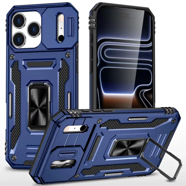 Ударопрочный чехол Camshield Army Ring для Apple iPhone 17 Pro Max / 18 Pro Max (6.9") — Синий — фото 2 Ударопрочный чехол Camshield Army Ring для Apple iPhone 17 Pro Max / 18 Pro Max (6.9") — Синий — фото 2