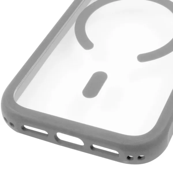 Чехол TPU+PC GETMAN Moon Clear with MagSafe для Apple iPhone 17 Pro Max (6.9") — Серый — фото 5 Чехол TPU+PC GETMAN Moon Clear with MagSafe для Apple iPhone 17 Pro Max (6.9") — Серый — фото 5