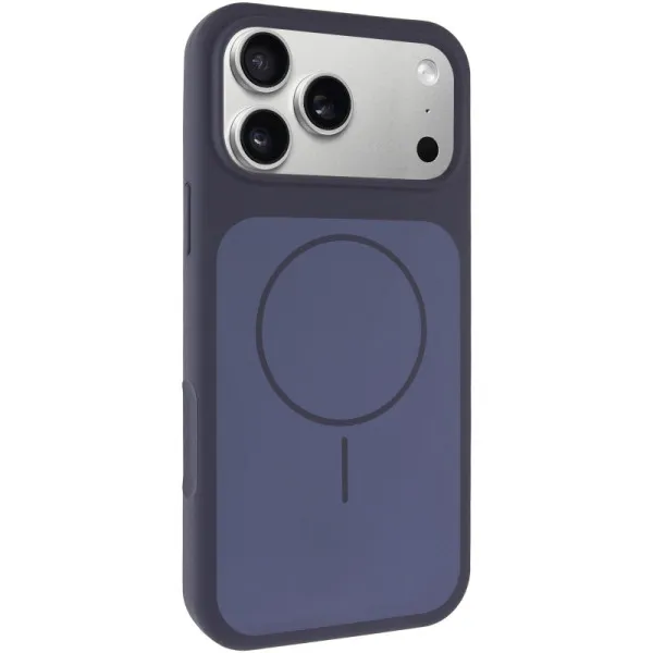 Чехол Silk Duo Color (AA) NO LOGO with Magnetic Fit для Apple iPhone 17 Pro Max (6.9") — Темно-синий — фото 1