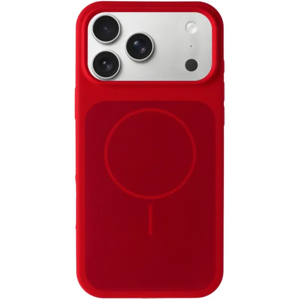 Чехол Silk Duo Color (AA) NO LOGO with Magnetic Fit для Apple iPhone 17 Pro Max (6.9") — Красный — фото 2