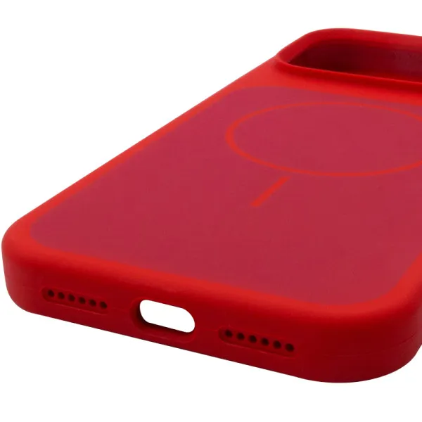 Чехол Silk Duo Color (AA) NO LOGO with Magnetic Fit для Apple iPhone 17 Pro Max (6.9") — Красный — фото 5