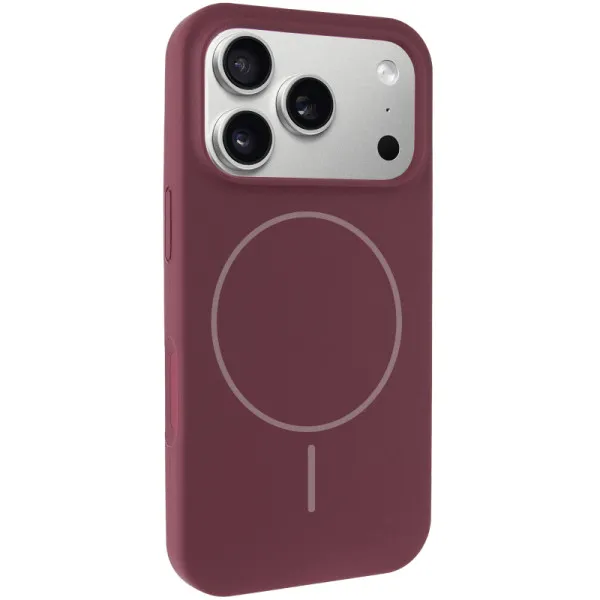 Чохол Silk Full Protective (AA) NO LOGO with Magnetic Fit для Apple iPhone 17 Pro Max / 18 Pro Max — Бордовий
