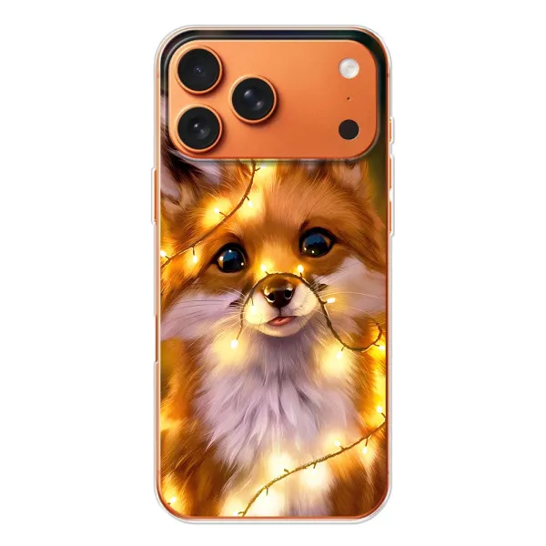 Чехол с принтом «Лисичка в гирляндах» для iPhone 17 Pro Max