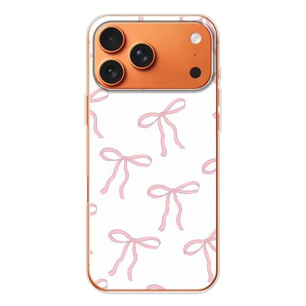 Чехол с принтом «Розовые бантики» для iPhone 17 Pro Max