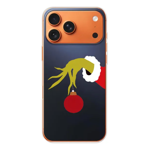 Чехол с принтом «Гринч с игрушкой» для iPhone 17 Pro Max Чехол с принтом «Гринч с игрушкой» для iPhone 17 Pro Max