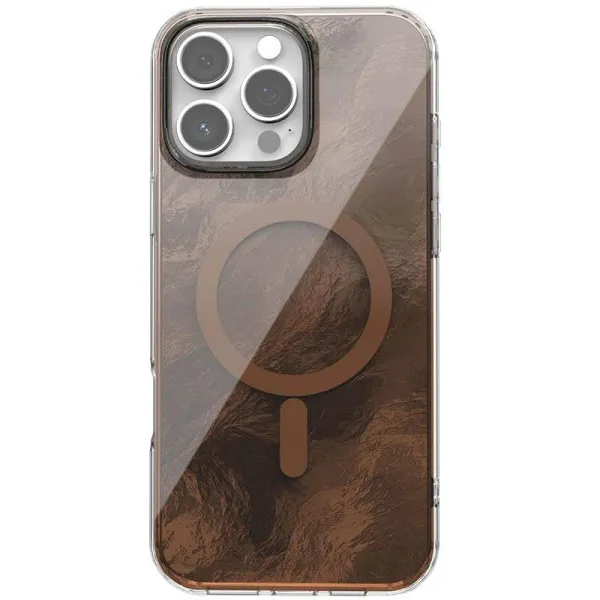 Чехол TPU Shiny Mountain Magnetic Fit для Apple iPhone 17 Pro (6.3") — Коричневый — фото 1