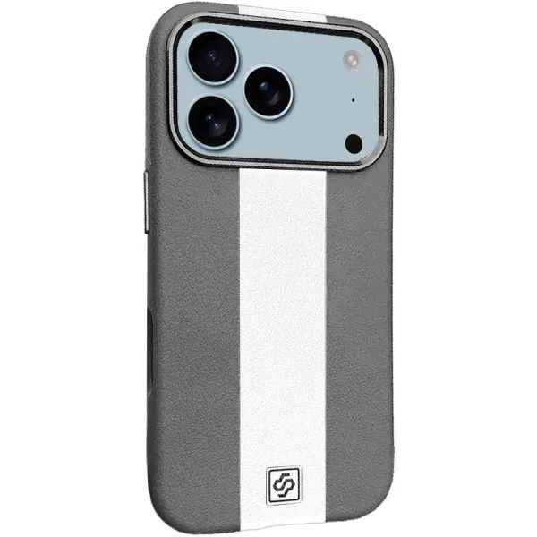 Кожаный чехол Rally with Magnetic Fit для Apple iPhone 17 Pro (6.3") — Серый — фото 1 Кожаный чехол Rally with Magnetic Fit для Apple iPhone 17 Pro (6.3") — Серый — фото 1