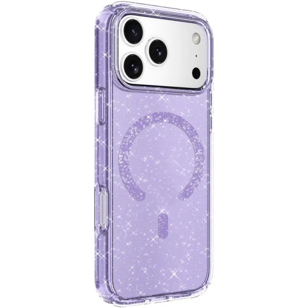 Чохол TPU Eclipse Sparkle Magnetic Fit для Apple iPhone 17 Pro (6.3") — Фіолетовий — фото 1