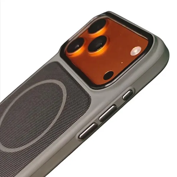 Чохол PC Textile Hybrid with Magnetic Fit для Apple iPhone 17 Pro (6.3") — Сірий — фото 2