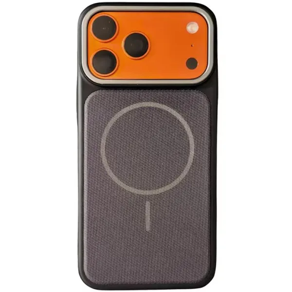 Чехол PC Textile Hybrid with Magnetic Fit для Apple iPhone 17 Pro (6.3") — Черный