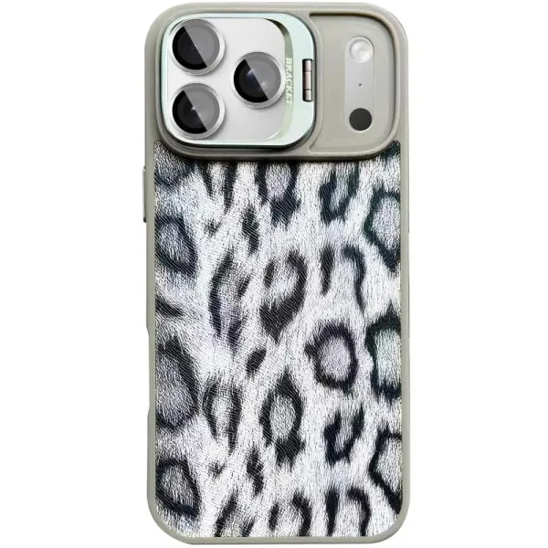 Чехол TPU+PC Wild Leopard with Magnetic Fit and Lens для Apple iPhone 17 Pro (6.3") — Серый — фото 5 Чехол TPU+PC Wild Leopard with Magnetic Fit and Lens для Apple iPhone 17 Pro (6.3") — Серый — фото 5