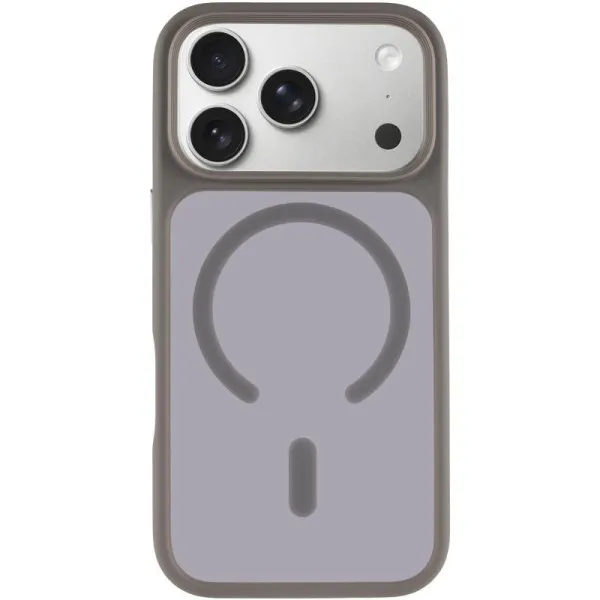 TPU+PC чехол Metal Buttons with Magnetic Fit для Apple iPhone 17 Pro (6.3") — Серый — фото 2 TPU+PC чехол Metal Buttons with Magnetic Fit для Apple iPhone 17 Pro (6.3") — Серый — фото 2