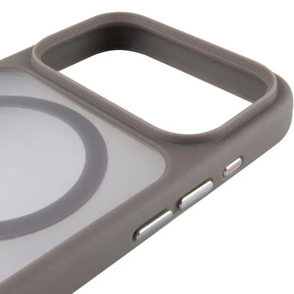 TPU+PC чехол Metal Buttons with Magnetic Fit для Apple iPhone 17 Pro (6.3") — Серый — фото 4 TPU+PC чехол Metal Buttons with Magnetic Fit для Apple iPhone 17 Pro (6.3") — Серый — фото 4