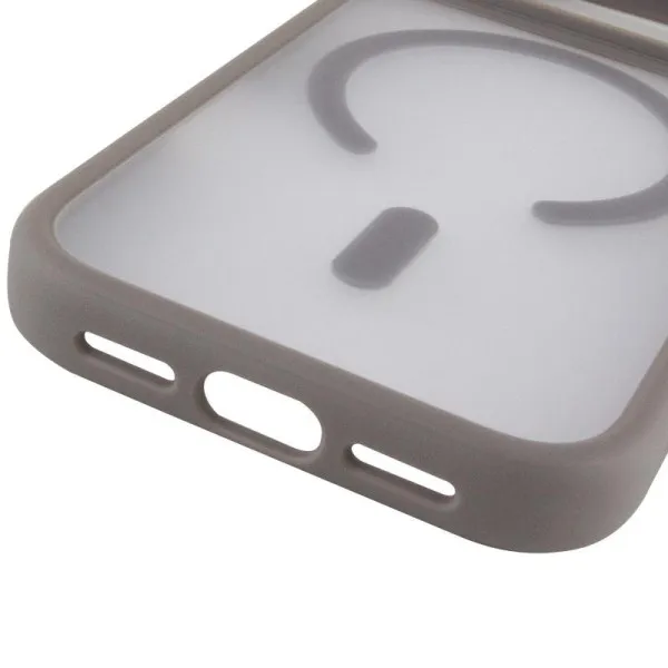 TPU+PC чехол Metal Buttons with Magnetic Fit для Apple iPhone 17 Pro (6.3") — Серый — фото 5 TPU+PC чехол Metal Buttons with Magnetic Fit для Apple iPhone 17 Pro (6.3") — Серый — фото 5