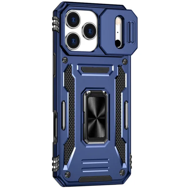 Ударостійкий чохол Camshield Army Ring для Apple iPhone 17 Pro / 18 Pro (6.3") — Синій — фото 1 Ударостійкий чохол Camshield Army Ring для Apple iPhone 17 Pro / 18 Pro (6.3") — Синій — фото 1