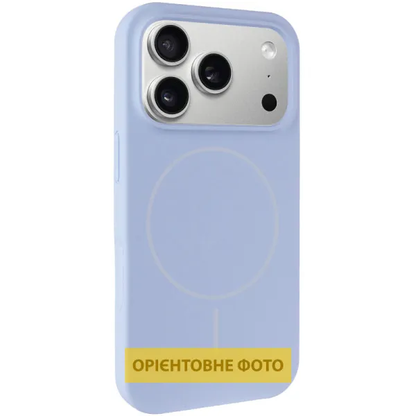 Чехол Silk Full Protective (AA) NO LOGO with Magnetic Fit для Apple iPhone 17 Pro (6.3") — Голубой — фото 1 Чехол Silk Full Protective (AA) NO LOGO with Magnetic Fit для Apple iPhone 17 Pro (6.3") — Голубой — фото 1