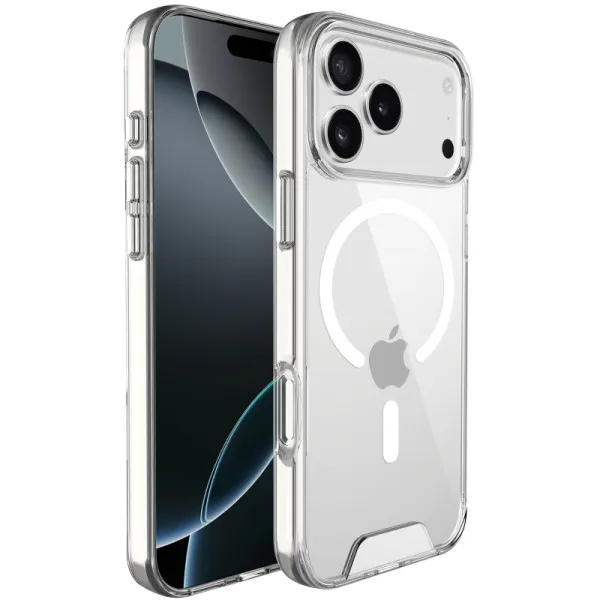 Чохол TPU Space Case with Magnetic Fit для Apple iPhone 17 Pro / 18 Pro (6.3") — Прозорий — фото 1 Чохол TPU Space Case with Magnetic Fit для Apple iPhone 17 Pro / 18 Pro (6.3") — Прозорий — фото 1
