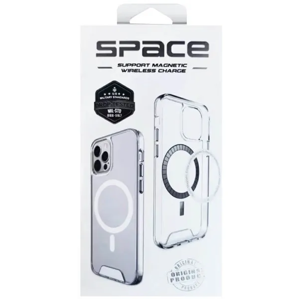 Чохол TPU Space Case with Magnetic Fit для Apple iPhone 17 Pro / 18 Pro (6.3") — Прозорий — фото 5 Чохол TPU Space Case with Magnetic Fit для Apple iPhone 17 Pro / 18 Pro (6.3") — Прозорий — фото 5