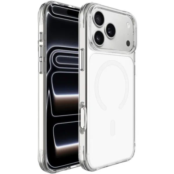 Чохол TPU+PC Space Pure Color with Magnetic Fit для Apple iPhone 17 Pro / 18 Pro (6.3") — Білий — фото 2 Чохол TPU+PC Space Pure Color with Magnetic Fit для Apple iPhone 17 Pro / 18 Pro (6.3") — Білий — фото 2