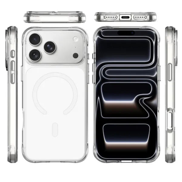 Чохол TPU+PC Space Pure Color with Magnetic Fit для Apple iPhone 17 Pro / 18 Pro (6.3") — Білий — фото 3 Чохол TPU+PC Space Pure Color with Magnetic Fit для Apple iPhone 17 Pro / 18 Pro (6.3") — Білий — фото 3