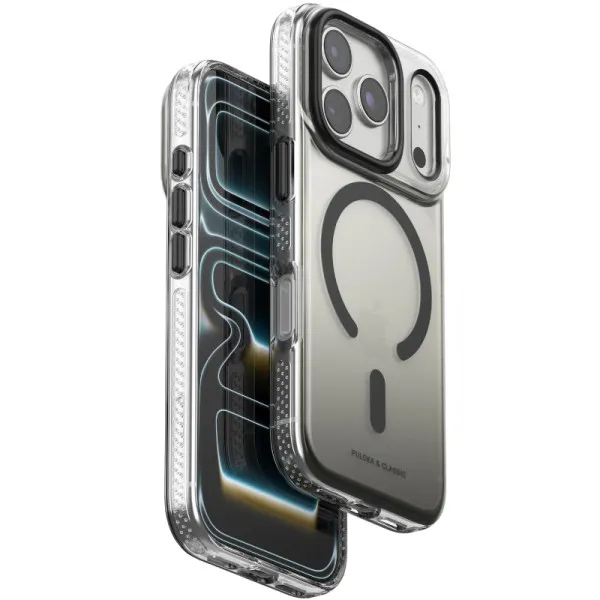 Чохол TPU+PC Puloka Resplendent with Magnetic Fit для Apple iPhone 17 Pro / 18 Pro (6.3") — Чорний — фото 1 Чохол TPU+PC Puloka Resplendent with Magnetic Fit для Apple iPhone 17 Pro / 18 Pro (6.3") — Чорний — фото 1