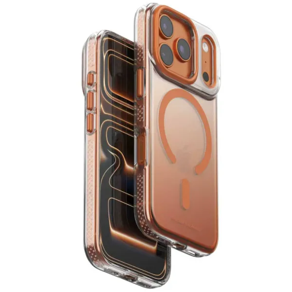 Чохол TPU+PC Puloka Resplendent with Magnetic Fit для Apple iPhone 17 Pro / 18 Pro (6.3") — Помаранчевий — фото 1 Чохол TPU+PC Puloka Resplendent with Magnetic Fit для Apple iPhone 17 Pro / 18 Pro (6.3") — Помаранчевий — фото 1