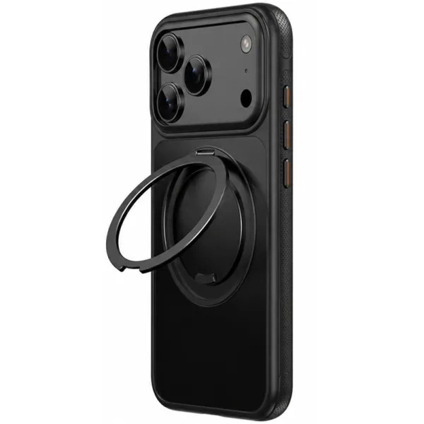 Чохол Ummi Stylish with MagSafe Ring для Apple iPhone 17 Pro / 18 Pro (6.3") — Чорний — фото 1 Чохол Ummi Stylish with MagSafe Ring для Apple iPhone 17 Pro / 18 Pro (6.3") — Чорний — фото 1