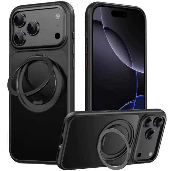 Чохол Ummi Stylish with MagSafe Ring для Apple iPhone 17 Pro / 18 Pro (6.3") — Чорний — фото 2 Чохол Ummi Stylish with MagSafe Ring для Apple iPhone 17 Pro / 18 Pro (6.3") — Чорний — фото 2