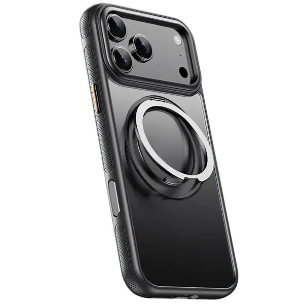 Чохол Ummi Stylish with MagSafe Ring для Apple iPhone 17 Pro / 18 Pro (6.3") — Чорний — фото 3 Чохол Ummi Stylish with MagSafe Ring для Apple iPhone 17 Pro / 18 Pro (6.3") — Чорний — фото 3
