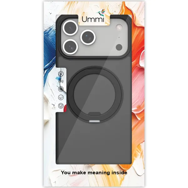 Чохол Ummi Stylish with MagSafe Ring для Apple iPhone 17 Pro / 18 Pro (6.3") — Чорний — фото 5 Чохол Ummi Stylish with MagSafe Ring для Apple iPhone 17 Pro / 18 Pro (6.3") — Чорний — фото 5