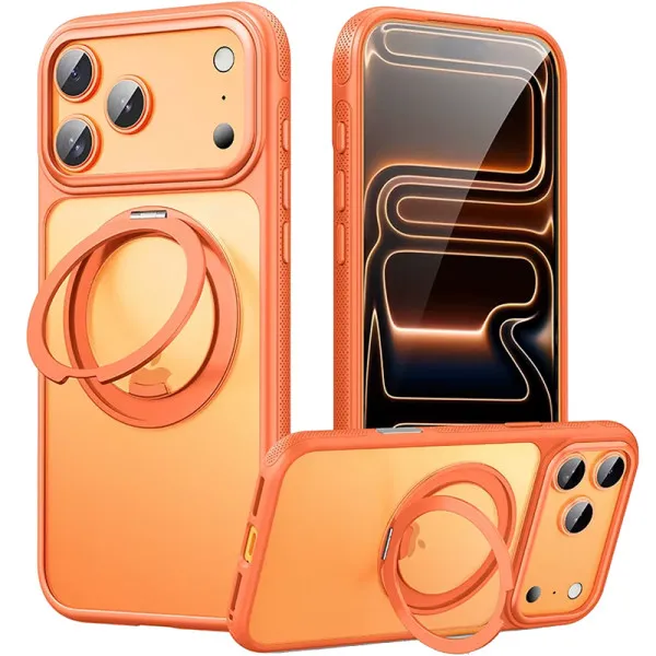 Чохол Ummi Stylish with MagSafe Ring для Apple iPhone 17 Pro / 18 Pro (6.3") — Помаранчевий — фото 2 Чохол Ummi Stylish with MagSafe Ring для Apple iPhone 17 Pro / 18 Pro (6.3") — Помаранчевий — фото 2