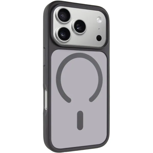 TPU+PC чохол Metal Buttons with Magnetic Fit для Apple iPhone 18 Pro / 17 Pro (6.3") — Чорний — фото 1 TPU+PC чохол Metal Buttons with Magnetic Fit для Apple iPhone 18 Pro / 17 Pro (6.3") — Чорний — фото 1