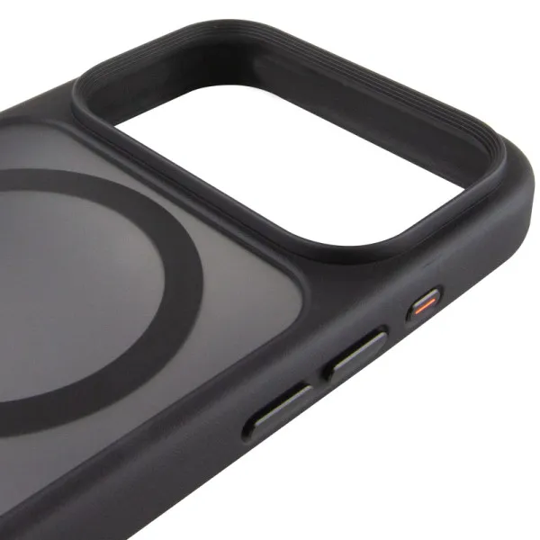 TPU+PC чохол Metal Buttons with Magnetic Fit для Apple iPhone 18 Pro / 17 Pro (6.3") — Чорний — фото 4 TPU+PC чохол Metal Buttons with Magnetic Fit для Apple iPhone 18 Pro / 17 Pro (6.3") — Чорний — фото 4