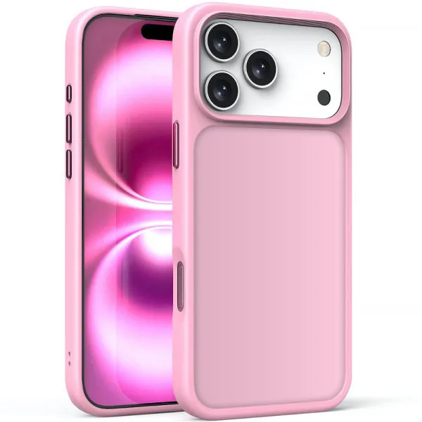 TPU+PC чохол Metal Buttons для Apple iPhone 18 Pro / 17 Pro (6.3") — Рожевий TPU+PC чохол Metal Buttons для Apple iPhone 18 Pro / 17 Pro (6.3") — Рожевий