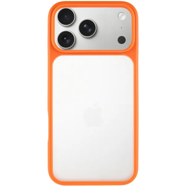 TPU+PC чехол Metal Buttons для Apple iPhone 17 Pro (6.3") — Оранжевый — фото 2