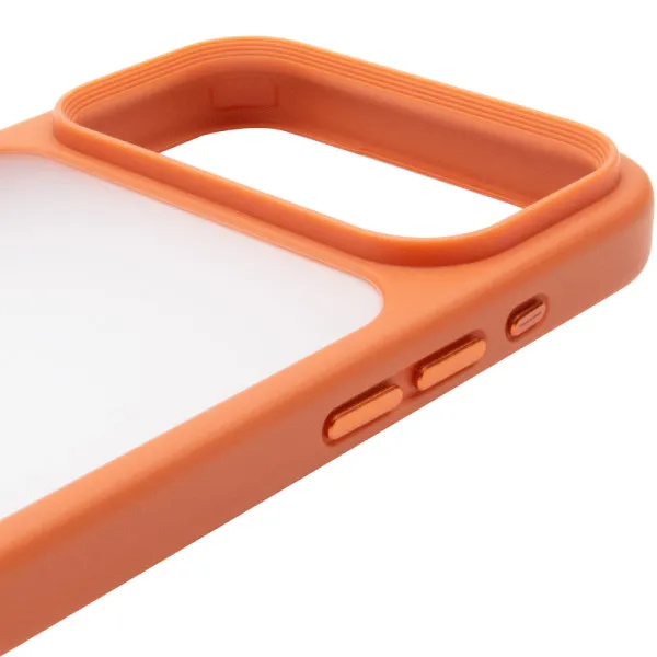 TPU+PC чехол Metal Buttons для Apple iPhone 17 Pro (6.3") — Оранжевый — фото 4