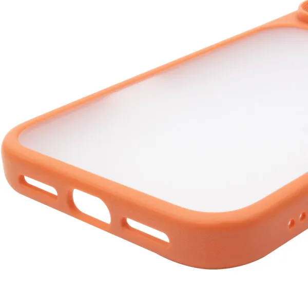 TPU+PC чехол Metal Buttons для Apple iPhone 17 Pro (6.3") — Оранжевый — фото 5
