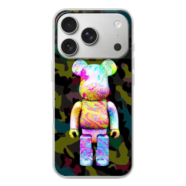 Чехол с принтом «Яркий Bearbrick» для iPhone 17 Pro