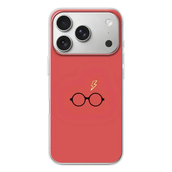 Чехол с принтом «шрам и очки» для iPhone 17 Pro