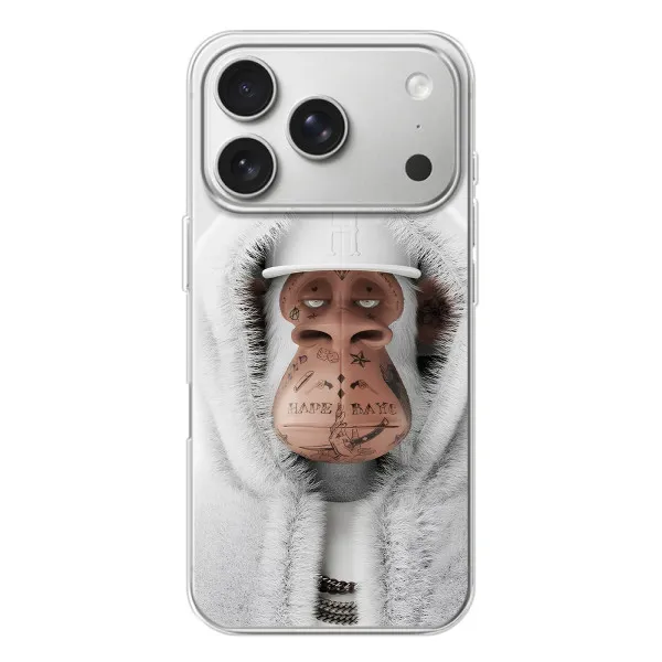 Чохол з принтом «мавпа NFT в тату» для iPhone 17 Pro Чохол з принтом «мавпа NFT в тату» для iPhone 17 Pro